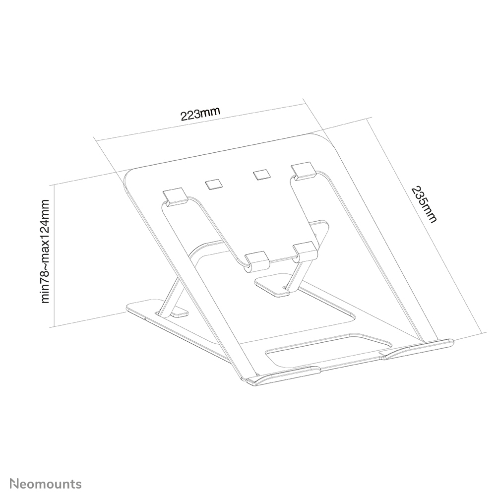 Neomounts NSLS085GREY Laptop stand 10-17" - foldable - compact - universal